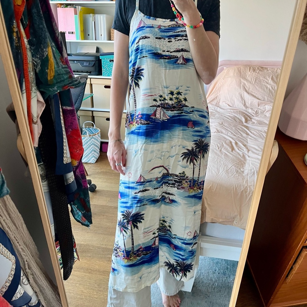 Tropical Print Maxi Dress